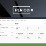 Screenshot of Periodix AI dashboard displaying statistics for tasks, requests, and calls. A green seal on the side reads "Raas Group Reviews." Visit the Chrome Web Store to learn more.