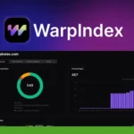 Screenshot of WarpIndex website showcasing index status, a graph of indexed pages, and a section for All Pages. The index status shows 549 pages and the indexed pages graph displays a count of 467. Perfect for SEO enthusiasts eyeing the Lifetime Deal on offer.