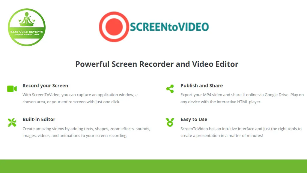 Discover SCREENtoVIDEO, the ultimate screen recorder and video editor. Capture your screen effortlessly, utilize the built-in multimedia editor, and enjoy easy publishing and sharing features. Enhance your projects with our logo and branding options for a professional touch.