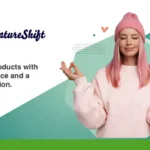 A woman with pink hair wearing a pink beanie and sweater meditates with closed eyes. The text reads, "FeatureShift 2024: Build products with confidence and a clear vision, leveraging top features.