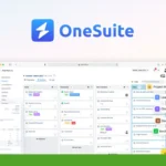 Screenshot of the OneSuite 2024 project management software interface, showcasing task organization and navigation options to efficiently manage projects.