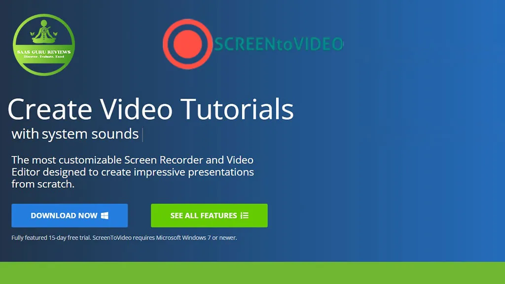 The ScreenToVideo software interface presents a sleek video editor with intuitive options to create engaging video tutorials. Effortlessly explore its features with convenient buttons for downloading and viewing content, all while enjoying its powerful screen recorder capabilities.