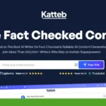 Screenshot of a promotional webpage for Katteb, an AI writing tool. It features a convenient sign-up section and high ratings from Capterra and Trustpilot, highlighting its excellence. Discover the trusted AI writing solution with Katteb review insights enhancing your content creation process.