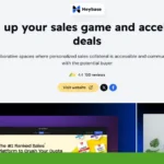 A screenshot of the Heybase webpage showcases their Digital Sales Room tools, highlighting a 4.4-star user testimonial from 130 reviews. Discover why sales teams are placing their trust in Heybase for 2024 and beyond.