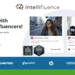 Intellifluence's website landing page highlights influencer collaboration on our marketing platform. Discover trust logos, TikTok video reviews starting at $55, and real success stories. Sign up today to expedite your influencer marketing journey with ease and authenticity.