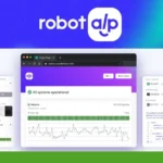 Explore the Robotalp digital presentation, an all-in-one solution showcasing its intuitive user interface with dynamic graphs and statistics focused on system operations and uptime monitoring.
