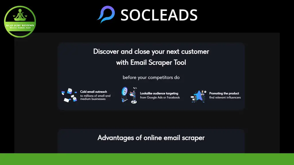Promotional graphic for SOCLEADS, showcasing the exceptional features of our Email Scraper tool designed for seamless customer outreach and precise target localization. Elevate your lead generation strategy with cutting-edge technology.