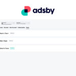 Screenshot of the Adsby dashboard showing three teams—Noah's Team, Ella's Team, and Owen's Team—with options to select or manage each team using Google Ads automation.