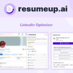 Screenshot of resumeup.ai's LinkedIn Optimizer tool interface, showcasing profile analysis and job application tracking features for crafting your Perfect Resume with an advanced AI Resume Builder.