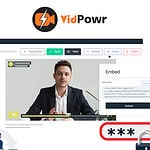 A man in a suit speaks in a VidPowr 2025 video player, featuring interactive video tools and options for saving, viewing, editing, sharing, or deleting to help you create video experiences with ease.